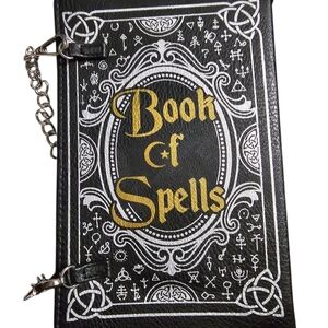 Black and Gold Book of Spells Clutch